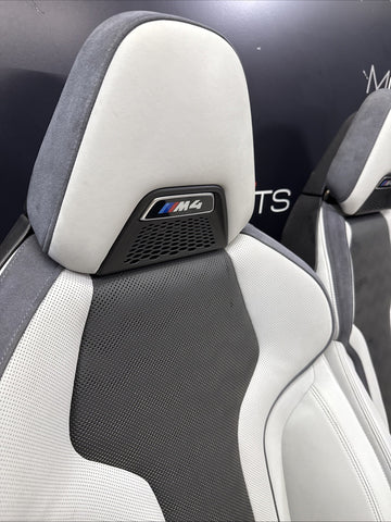 BMW 21-26 G82 G83 M4 Front Merino Silverstone Leather Seats Powered Heated
