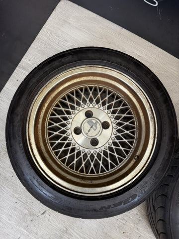 Set of 4 15x8 AVID1 AV18 4x100 25 Silver Machined Lip Wheel Rim 73.1