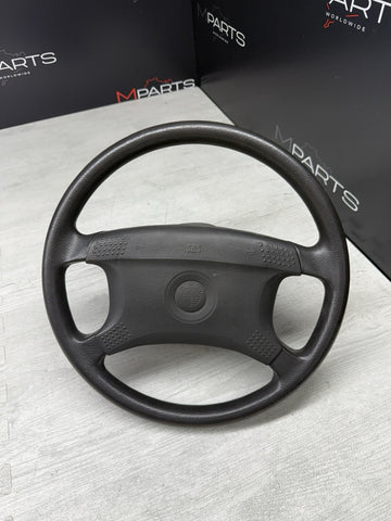 1987 - 1993 BMW E30 318 325 M3 4-Spoke Steering Wheel Leather Black OEM 1156363