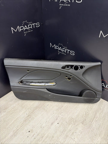 01-06 BMW E46 M3 FRONT DRIVER LEFT SIDE DOOR PANEL CARD BLACK OEM *Scratch*