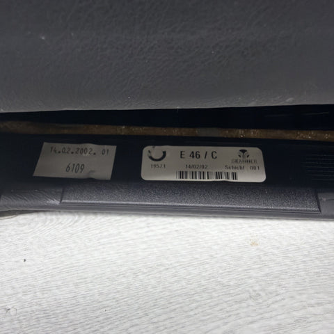 2001-2006 BMW E46 M3 Convertible Black Rear Headrests Head Rests Pair