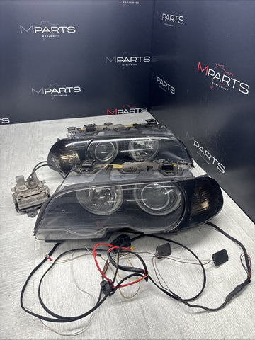 02-06 BMW E46 M3 ORIGINAL Bi Xenon Headlights Stock *Repaired Tab*