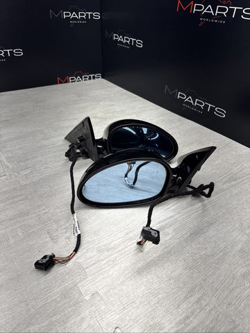 01-06 BMW E46 M3 Side View Door Mirrors Pair Painted Jet Black *Notes*