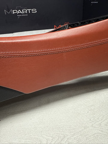 08-13 BMW E90 E92 E93 M3 Extended Fox Red Leather Center Console + Armrest OEM