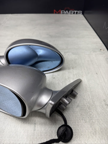 01-06 BMW E46 M3 Side View Door Mirrors Pair Titan Silver