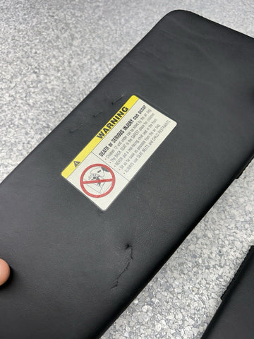 1999-2003 BMW E39 M5 Sun Visor Visors Black Nappa Leather Stitched Set OEM