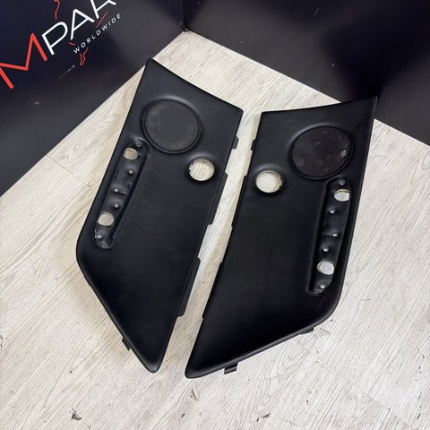 01-06 BMW E46 M3 Convertible Rear Left Right Door Cards Panels Covers Black