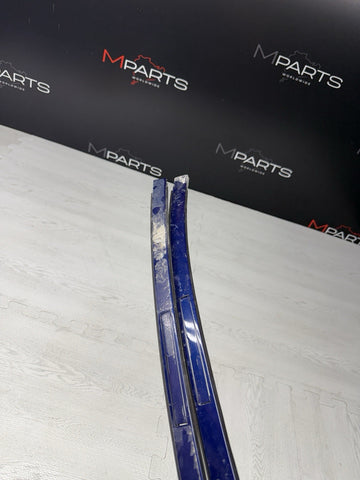 08-13 BMW E92 335 M3 Coupe Roof Rails Mouldings Pair 51138045379 Blue