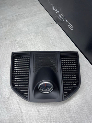 2015-2022 Porsche Macan Black Dashboard Analog Clock W/ Trim Panel OEM