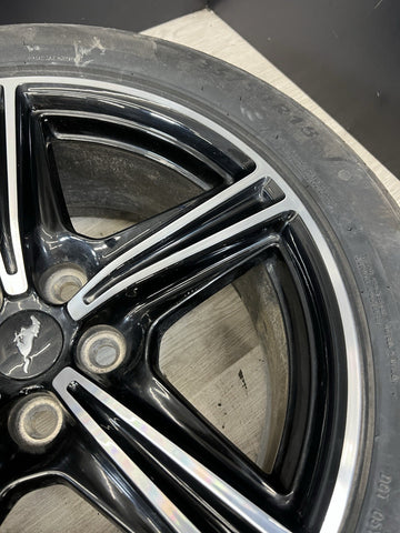 18” 2024 2025 FORD MUSTANG 18x8 5 SPOKE WHEEL RIM Factory Oem Black PR3C1007AA