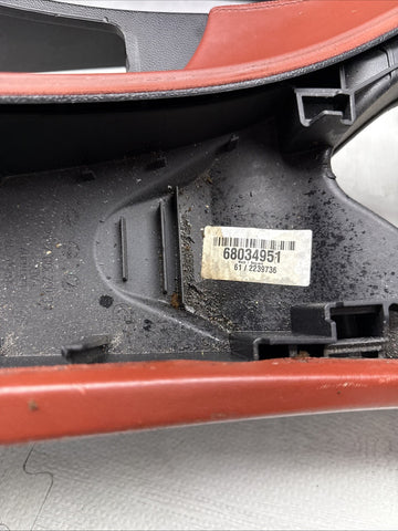 08-13 BMW E90 E92 E93 M3 Extended Fox Red Leather Center Console + Armrest OEM