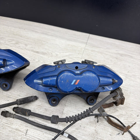 OEM BMW F80 F83 M3 M4 Front Rear 380/370mm Brake Calipers SET Brembo Blue
