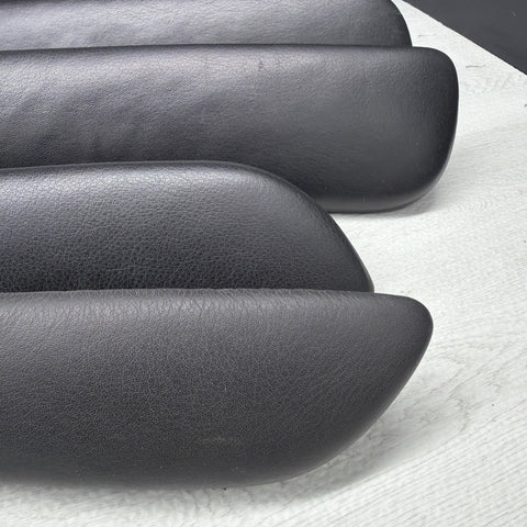 01-06 BMW E46 M3 Convertible Door Upper Arm Rest Armrest Pads Black