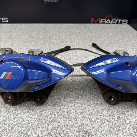 BMW 15-20 F80 F82 F83 M3 M4 Rear Brake Calipers OEM Blue