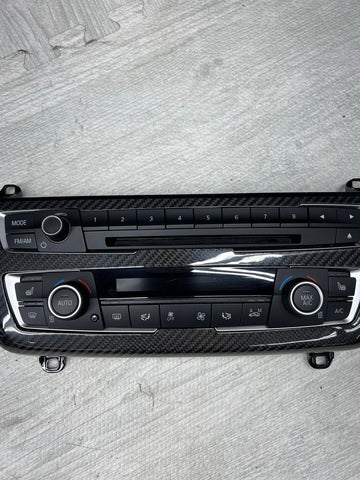 15-20 BMW F80 F82 F83 M3 M4 HVAC Climate Control Audio Radio Carbon Fiber Cover