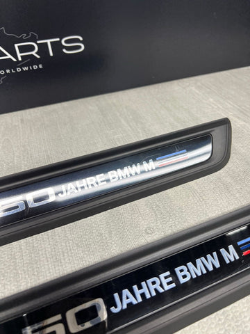 21-26 BMW G80 M3 Sedan Front Door Entrance Sills Trims Panels OEM Jahre Edition