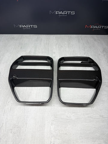 NEW 21-25 BMW G80 G82 G83 M3 M4 REAL CARBON FIBER V STYLE NOSE GRILL GRILLE