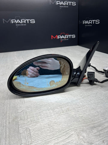 01-06 BMW E46 M3 Side View Door Mirrors Pair Carbon Black