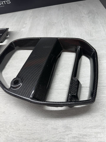 NEW 21-25 BMW G80 G82 G83 M3 M4 REAL CARBON FIBER V STYLE NOSE GRILL GRILLE