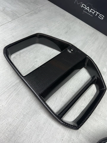 NEW 21-25 BMW G80 G82 G83 M3 M4 REAL CARBON FIBER V STYLE NOSE GRILL GRILLE
