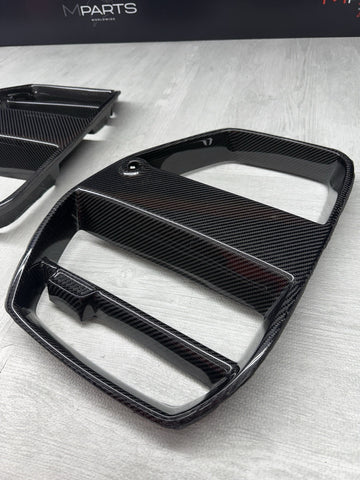 NEW 21-25 BMW G80 G82 G83 M3 M4 REAL CARBON FIBER V STYLE NOSE GRILL GRILLE