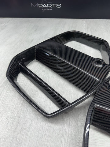NEW 21-25 BMW G80 G82 G83 M3 M4 REAL CARBON FIBER V STYLE NOSE GRILL GRILLE