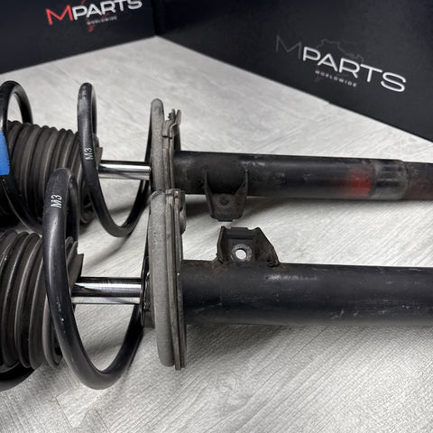BMW E46 M3 FRONT SHOCKS STRUTS 31312282266 OEM BLUE MARKING SPRINGS PAIR