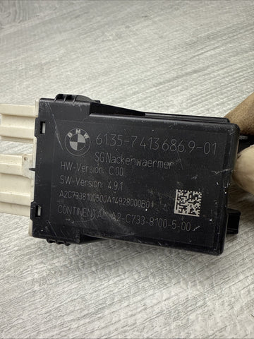 BMW F33 F83 F12 M4 M6 Convertible Seat Neck Heat Warmer Control Module Unit OEM
