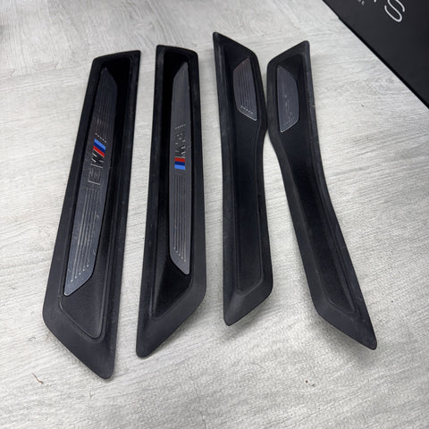 OEM BMW F80 M3 15-20 Front Rear Door Sill Cover Trim Entrance Sill Kick Plates