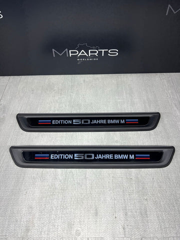 21-26 BMW G80 M3 Sedan Front Door Entrance Sills Trims Panels OEM Jahre Edition