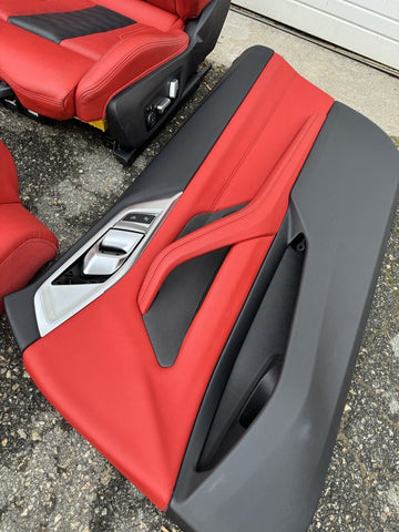21-24 BMW G82 M4 Coupe Front & Back Seats Cushion Fiona Red Leather