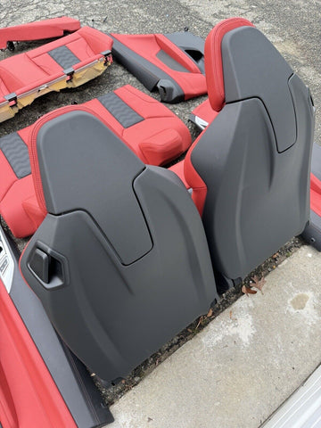 21-24 BMW G82 M4 Coupe Front & Back Seats Cushion Fiona Red Leather