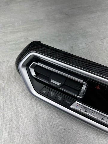 18-21 BMW G01 F97 X3 X3M CENTER DASH AC GRILLE VENT CARBON FIBER TRIM OEM