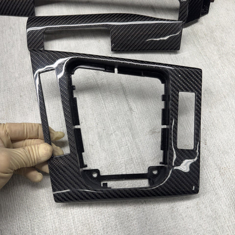 01-06 BMW E46 M3 Convertible Interior Armrests Trim Carbon Fiber *Notes*