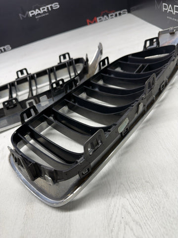 15-20 BMW F80 M3 F82 F83 Front Bumper Kidney Chrome Grilles Grills OEM M4 Badge