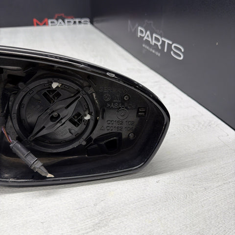 13-16 BMW F10 M5 RIGHT PASSENGER SIDE MIRROR NO CAMERA SAPPHIRE BLACK *DAMAGE