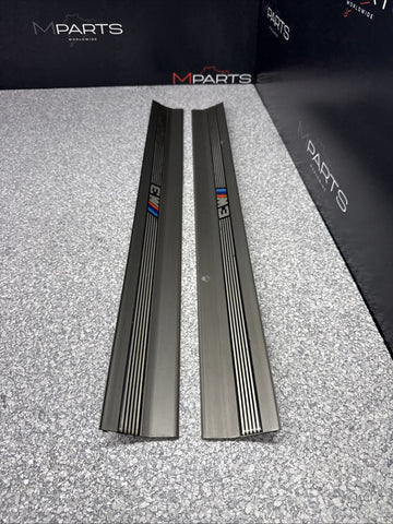 96-99 BMW E36 M3 Coupe / Convertible Door Sills Trims Pair Grey OEM