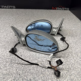 01-06 BMW E46 M3 Side View Door Mirrors Pair Titan Silver *Notes*