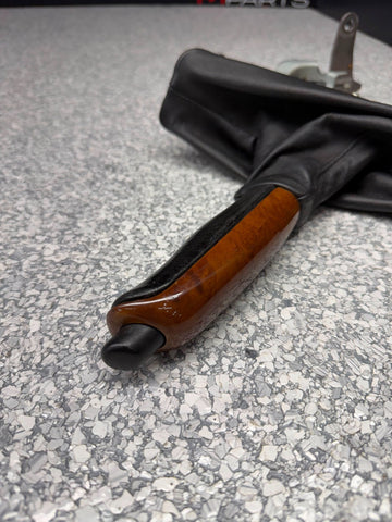 99-03 BMW E39 M5 Emergency Hand Brake Lever Boot Handle Wood Nappa OEM