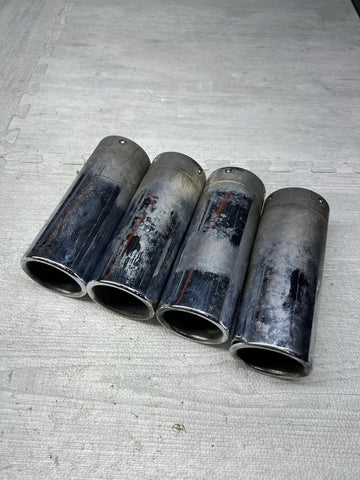 08-13 OEM BMW E92 E93 M3 S65 Rear Exhaust Quad Muffler Tips (4)