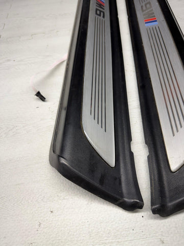 12-18 BMW M6 F12 Front Door Sills Cover Illuminated Trim Scuff Plate OEM *NOTE*