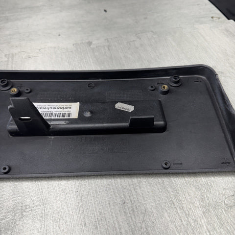 BMW E46 M3 01-06 Front License Plate Base 51112694726 2694726 Carbon Black OEM