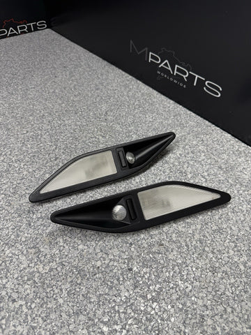 BMW E39 M5 540I REAR DOME LIGHTS INTERIOR READING LAMP BLACK R/L 2491509 2491510
