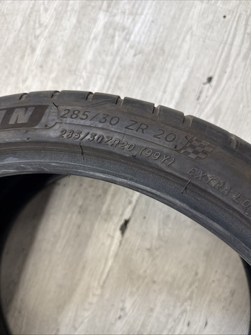 2023 Used Tire 285/30ZR20 Michelin Pilot Sport 4S - 99Y - 6-9/32