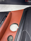 2008-2013 BMW E92 M3 Coupe Left Rear Interior Trim Panel Fox Red Leather OEM