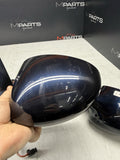 01-06 BMW E46 M3 Side View Door Mirrors Pair Carbon Black *Rust Bubbles
