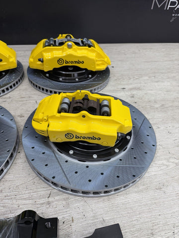 NEW 95-99 BMW E36 M3 BREMBO Big Brake Kit Yellow Calipers Rotors Set Plug Play