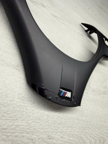 08-13 BMW E90 E92 E93 M3 Lower Steering Wheel Trim Cover Plate Black