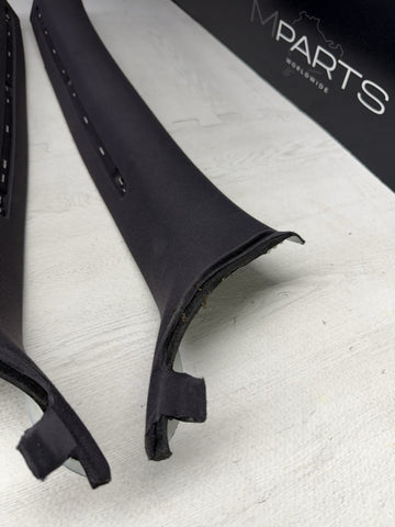 2001-2006 BMW E46 M3 Coupe Front A Pillars Trims Cover Black OEM