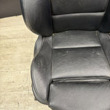 BMW E46 M3 Coupe Front Sport Seats Pair Black Napa Leather 2001-2006 OEM *Notes*